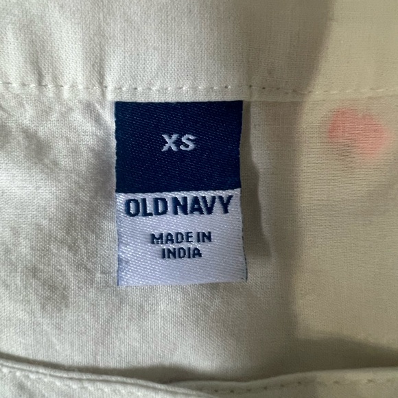 Old Navy White Floral Button-Up Blouse Sz XS - Picture 6 of 10